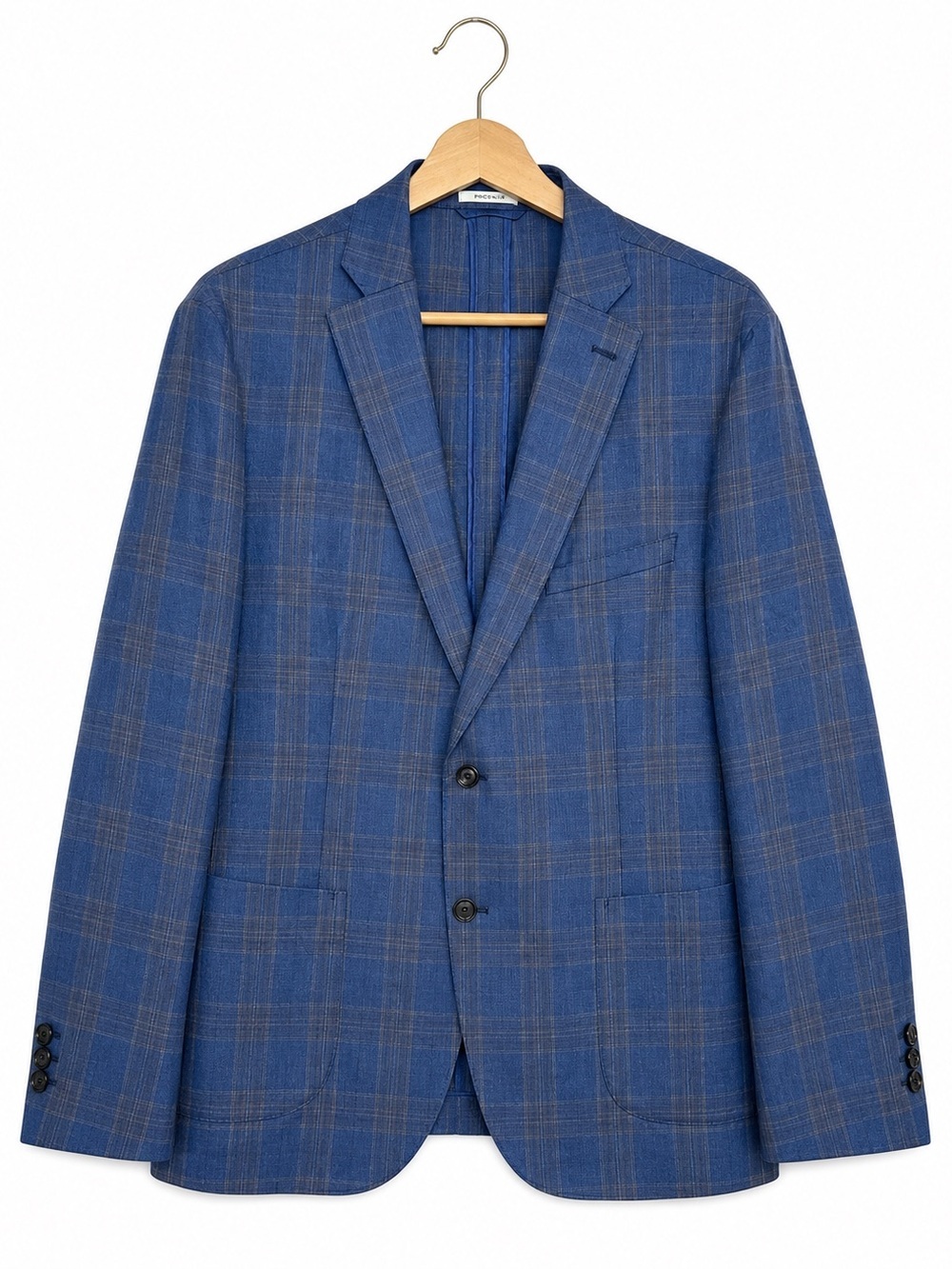 Bar III Blue Windowpane Plaid Blazer Sport Coat Two Button Business Casual - Picture 2 of 13